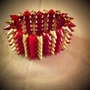 Gold/Red Spike Bracelet -1