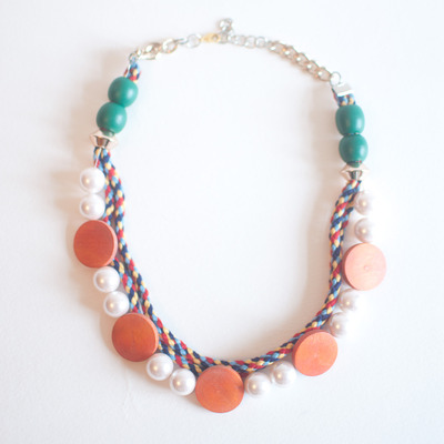 Mixed texture multi strand statement necklace nl0640 - Thumbnail 3