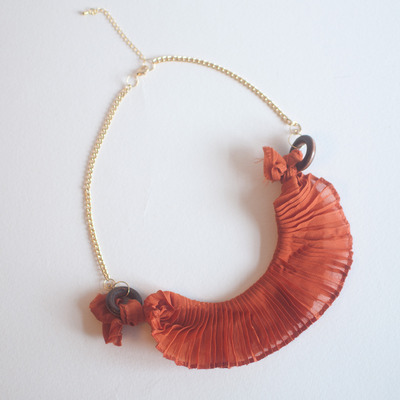 Orange veil wedding statement necklace nl0720 - Thumbnail 4