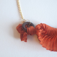 Orange Veil Wedding Statement Necklace NL0720 - Thumbnail 3