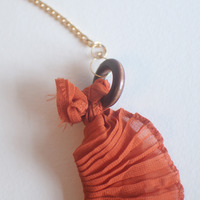 Orange Veil Wedding Statement Necklace NL0720 - Thumbnail 4