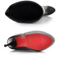 Julie - High Heels Platform Knee High  Comfy Boots Worldwide Shipping - Thumbnail 4