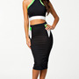 2 Piece Bodycon Halter Top and Skirt - Thumbnail 2