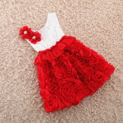  red rosette dress