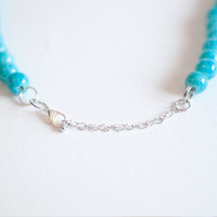 Shell Necklace Painted Glass Collar Necklace NL0656 - Thumbnail 4