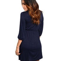 Fall Essential Dress in Navy - Thumbnail 1