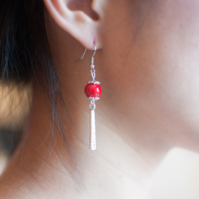 Ethnic bead drop earrings er0480 - Thumbnail 4