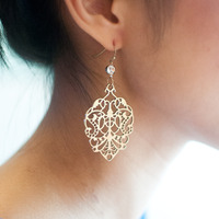 Flower Drop Earrings ER0421 - Thumbnail 3
