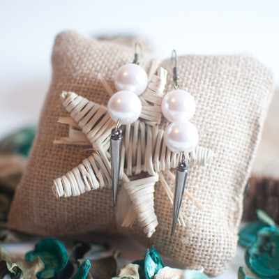 Glass Pearl Drop Earrings ER0627