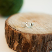 Glass Beads Stud Earrings ER0465 - Thumbnail 1