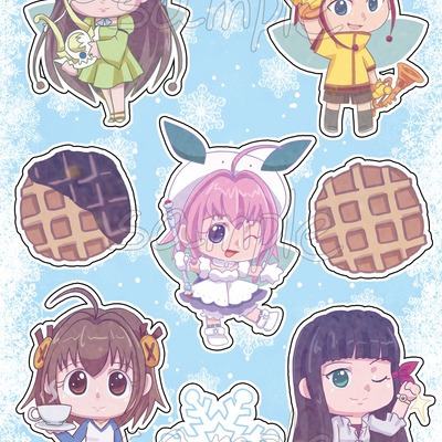 Snow fairy sugar sticker sheet
