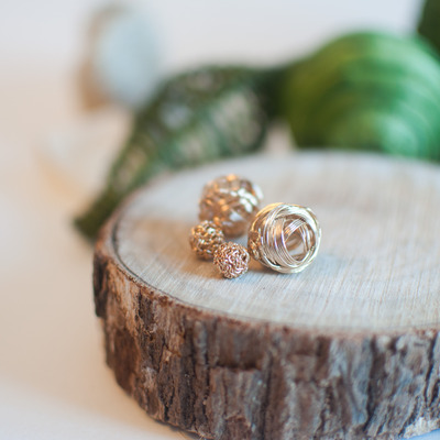 Intertwined stud earrings, er0555 - Thumbnail 4