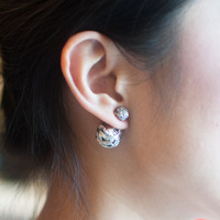 Intertwined Stud Earrings, ER0555 - Thumbnail 2