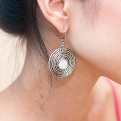 Large round drop earring, er0461