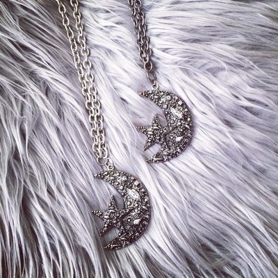 Moon Rock Necklace in Silver
