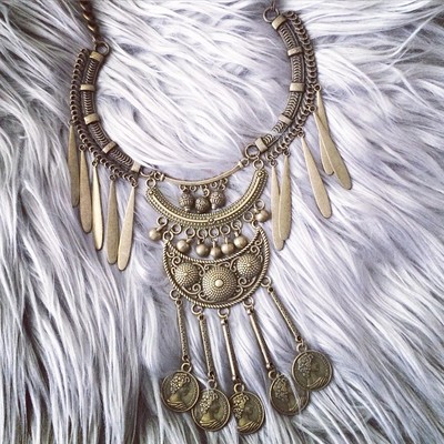 Gypsy soul necklace in brass