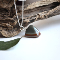 Desert Jasper Necklace, Stone Necklace, Healing Stones, Polished Stone Necklace, Spring Jewelry for Her Canadian Shop - Thumbnail 6