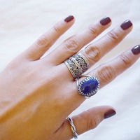 Silk Flower Cuff Ring - Thumbnail 1