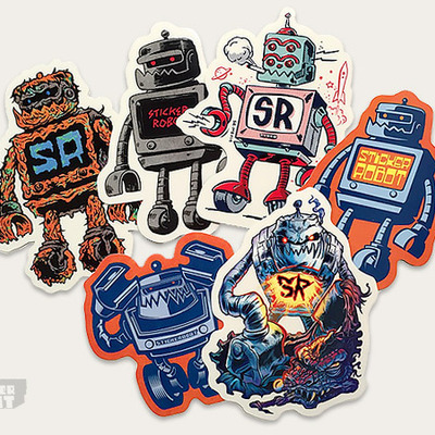 Sticker robot pack - by sticker robot aka zoltron