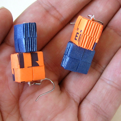 Earth friendly earrings - colorful