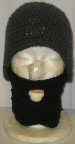 Crochet Hat with Long Face Covering 