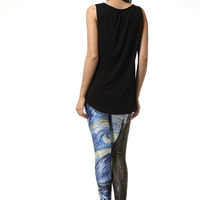 Starry Night (Van Gogh) Cosmic Tights - Thumbnail 1