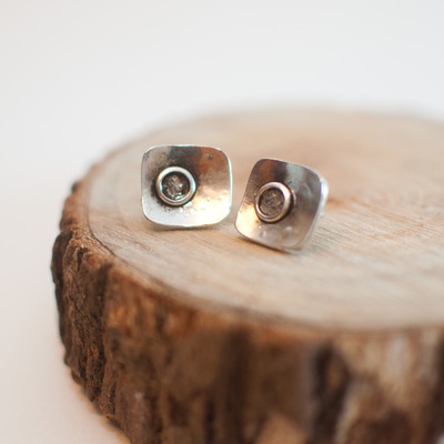 Rectangle Nail Earrings, ER0463