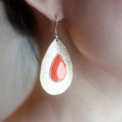 Silver teadrop earrings, er0595