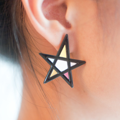 Star shaped earrings, er0586