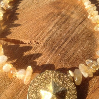 Citrine starfish choker