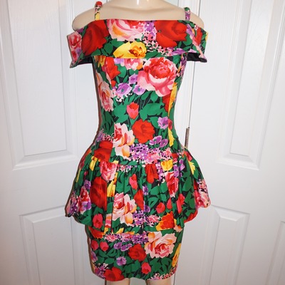 Vintage aj barry floral dress size s