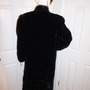 Vintage Soft Velour Black Coat With Faux Fur Collar Size M-L-2
