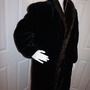 Vintage Soft Velour Black Coat With Faux Fur Collar Size M-L-3