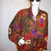 Vintage S & K Company Leopard Jacket Size 2x - Thumbnail 1