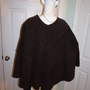 Vintage Brown Suede Heavy Brown Cape Size L-2x-3