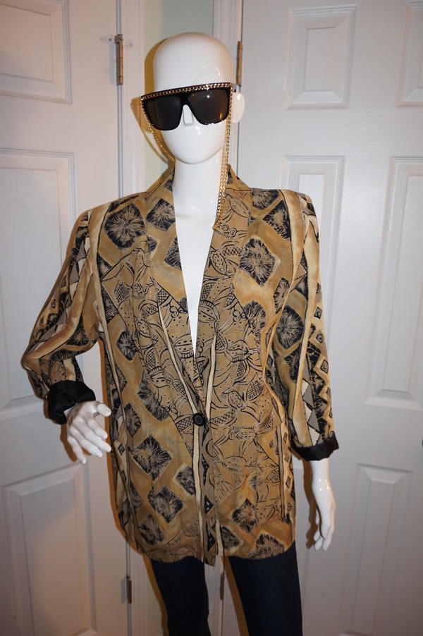 Vintage Kennington Square Tan Blazer Size XL