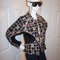 Vintage Treadle Black/White Blazer Size L - Thumbnail 1