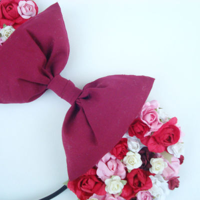 Pink rouge floral ears ♥ - Thumbnail 3