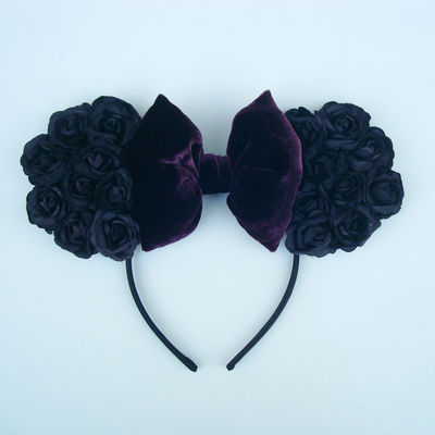 Black velvet floral ears ♥ - Thumbnail 5