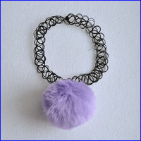 Choker with villus-ball  - Thumbnail 2