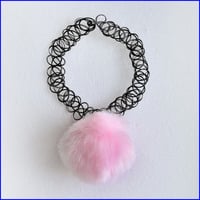 Choker with villus-ball  - Thumbnail 3