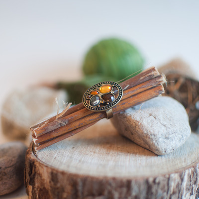 Vintage stone ring, rg0525