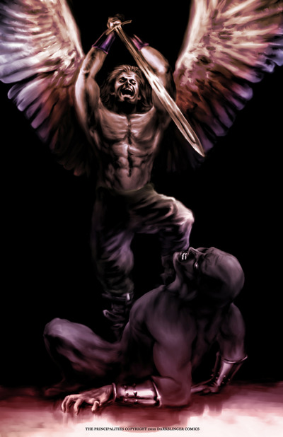 The principalities angel vs the antichrist 11x17 poster
