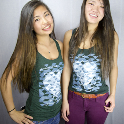 Giving back heart racerback tank