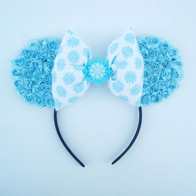 Blue winter floral ears ♥ - Thumbnail 2