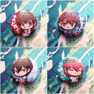 Daiya no ace of diamond - can badge - sawamura eijun / miyuki kazuya / narumiya mei / furuya satoru / kominato haruichi / ryosuke / yuuki tetsuya - 