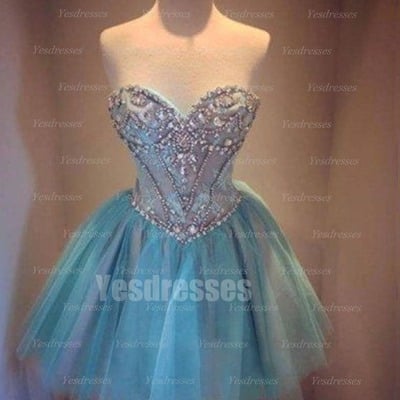 Blue prom dress, pretty prom dress, formal prom dress, short prom dress, cheap prom dress, unique prom dress, short homecoming dress, pd15047