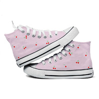Harajuku banana cherry-painted canvas shoes - Thumbnail 2