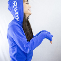 Basic Logo Hoodie - Blue - Thumbnail 1