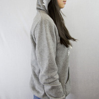 Basic Logo Hoodie - Grey - Thumbnail 1